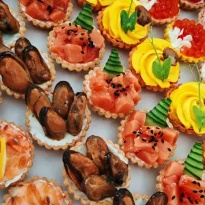 Тарталетки с морепродуктами